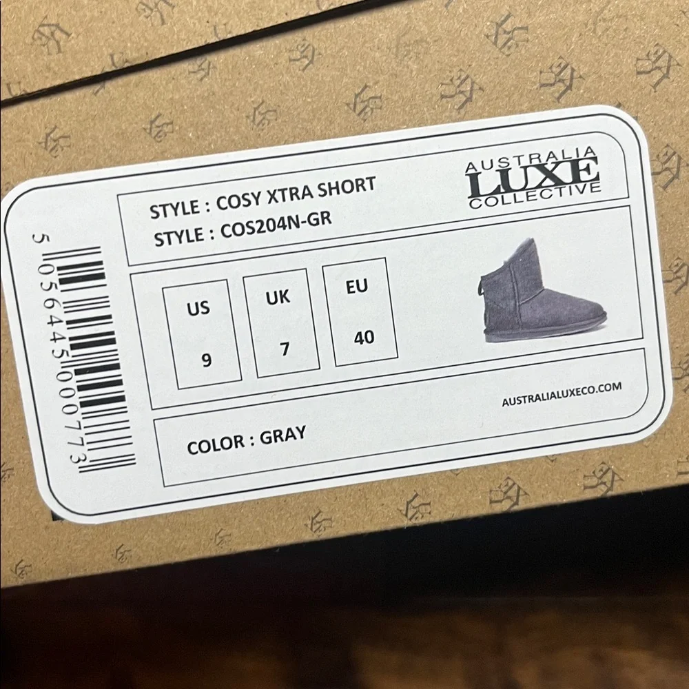 Australian Luxe Collective Gray Extra Short Boots, size 9